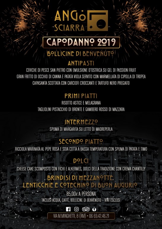 Cenone di capodanno 2019