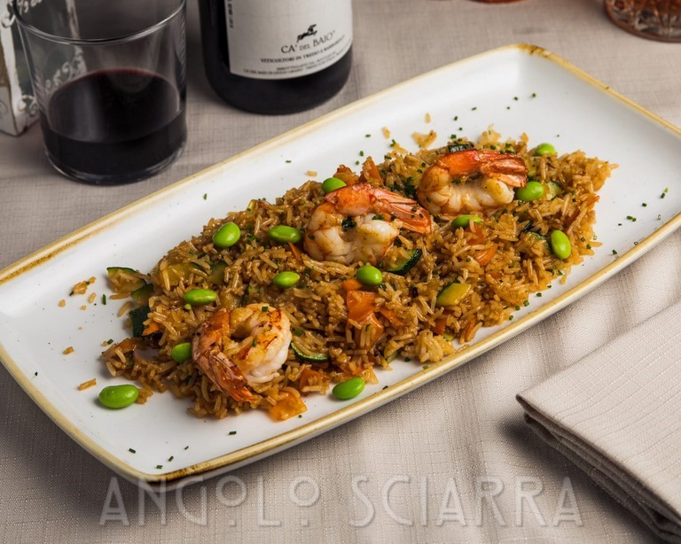 Wok di riso con gamberi Angolo Sciarra